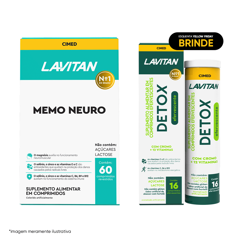 Lavitan Memo Neuro + BRINDE: Lavitan Detox