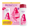 Imagem ilustrativa frente caixa e embalagem Kit Sabonete Líquido Íntimo Dermafeme Floral com 2 Unidades De 200ml