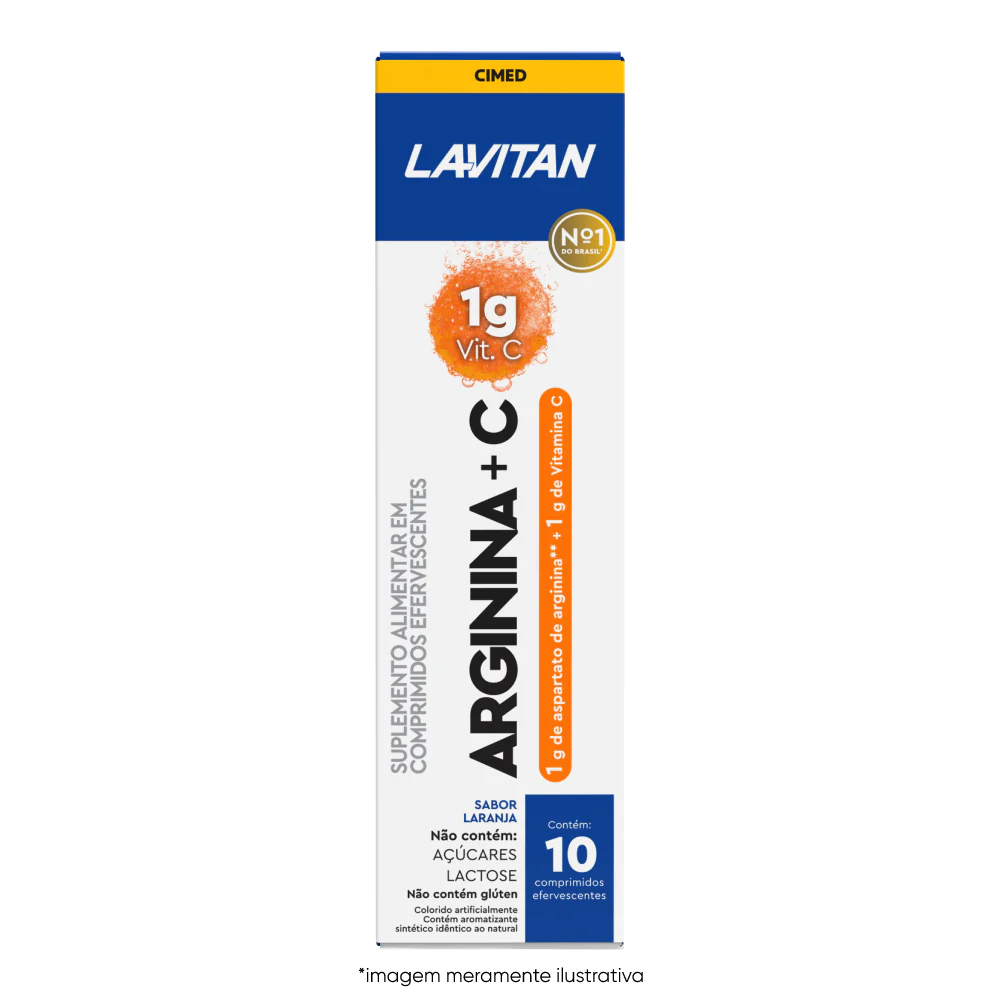 Lavitan Arginina + C Comprimidos Efervescentes Sabor Laranja