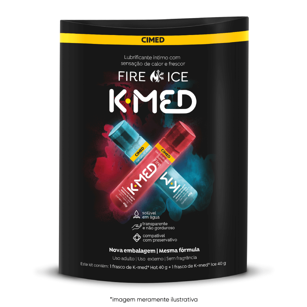 Imagem ilustrativa do K-Med Fire and Ice Gel lubrificante Íntimo 80g