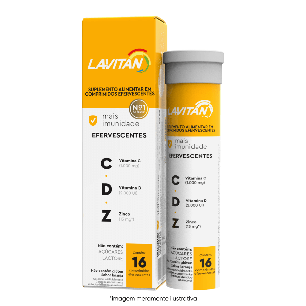 Lavitan Imunidade CDZ Com 16 Comprimidos Efervescentes