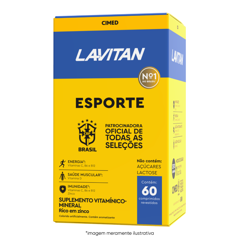 Lavitan Esporte 60 Comprimidos Edição Seleção Brasileira