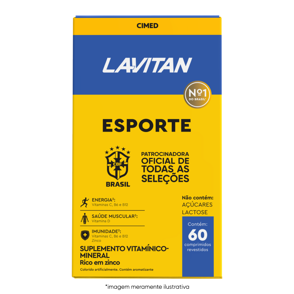 Lavitan Esporte 60 Comprimidos Edição Seleção Brasileira