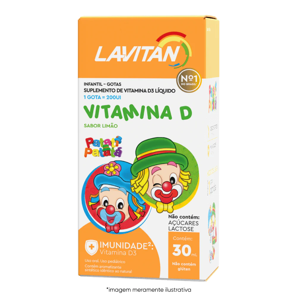 Vitamina D infantil líquida Patati Patata, imagem ilustrativa.