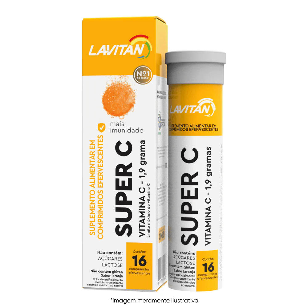 Lavitan Super C 1,9g Com 16 Comprimidos Efervescentes