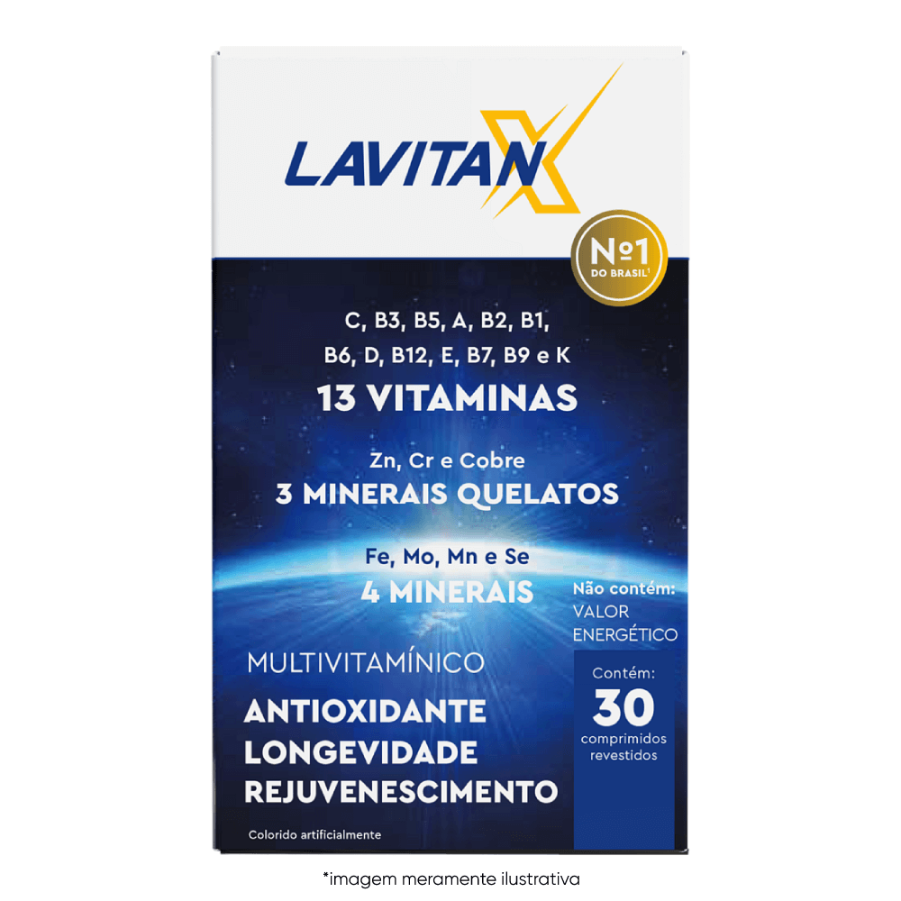 Imagem ilustrativa Lavitan Bio Complex embalagem azul. 